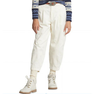 Polo Ralph Lauren Big Girls Corduroy Carrot Denim Jeans Size 6X Cream  NWT